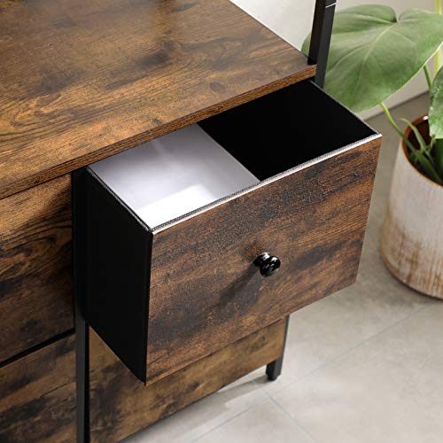 SONGMICS-Meuble-de-Rangement-Bibliothque-avec-tagres-et-Tiroirs-Style-Industriel-pour-Salon-Bureau-Chambre-Marron-Rustique-et-Noir-LGS044B02-0-2