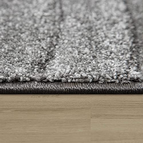 Tapis-Salon-Poil-Ras-Aspect-3D-Dcoupe-De-Contour-Fait-Main-Moderne-Monochrome-0-0