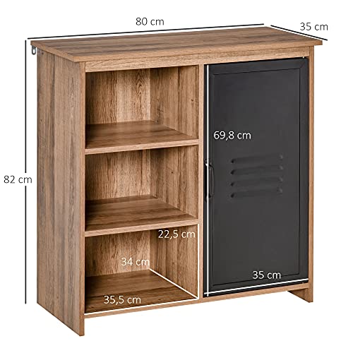 Buffet-design-industriel-meuble-de-rangement-3-niches-placard-panneaux-particules-aspect-bois-veinage-porte-mtal-noir-0-1