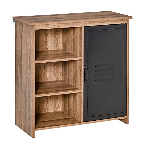 Buffet-design-industriel-meuble-de-rangement-3-niches-placard-panneaux-particules-aspect-bois-veinage-porte-mtal-noir-0