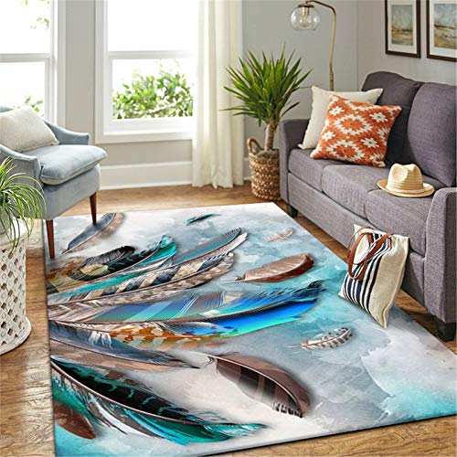 Grand-Tapis-Rectangulaire-De-Couloir-De-Tapis-De-Salon-Simple-Et-Frais-De-Modle-De-Plume-0