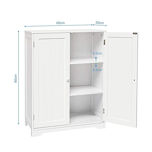 Meerveil-Meuble-de-Salle-de-Bain-Meuble-de-Rangement-Buffet-avec-180-2-Portes-et-3-tagres-Moderne-MDF-Peinture-60x30x80cm-pour-Salle--Bain-Salon-Chambre-Entre-Cuisine-Blanc-0-1