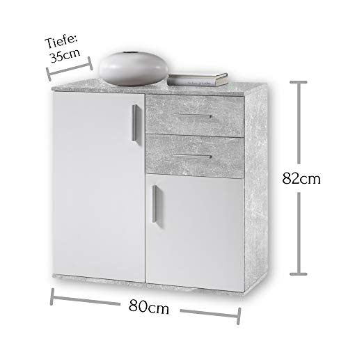 BOBBY-Commode-en-bton-blanc-Buffet-moderne-avec-beaucoup-despace-de-rangement-pour-votre-salon-80-x-82-x-35-cm-0-2