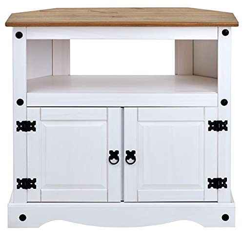 IDIMEX-Meuble-TV-Campo-Banc-tlvision-en-pin-Massif-Blanc-et-Brun-avec-2-Portes-et-1-Niche-Meuble-de-Rangement-Style-Mexicain-en-Bois-dim-85-x-78-x-43-cm-0-1