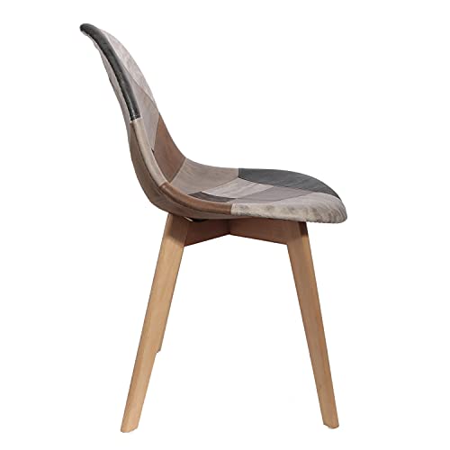 THE-HOME-DECO-FACTORY-HD6137-Lot-De-2-Chaises-Salon-Salle-A-Manger-Patchwork-Multicolore-Bois-PU-Scandinave-Polyurthane-46x85x55-cm-0-2