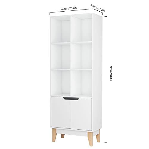 Bibliothque-Cube-avec-2-Portes-Armoire-tagre-Salon-Rangement-162x60x30cm-0-0