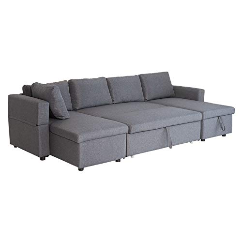 Happy-Garden-canap-panoramique-Convertible-Scott-4-Places-en-Tissu-Gris-chin-Canap-avec-mridiennes-et-Coffre-de-Rangement-0-2