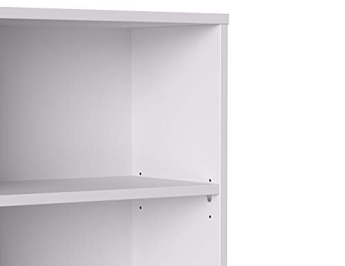Iconic-Home-MIK-Bibliothque-avec-6-tagres-rglables-Panneau-de-particules-Blanc-60-x-30xh1905-cm-0-0