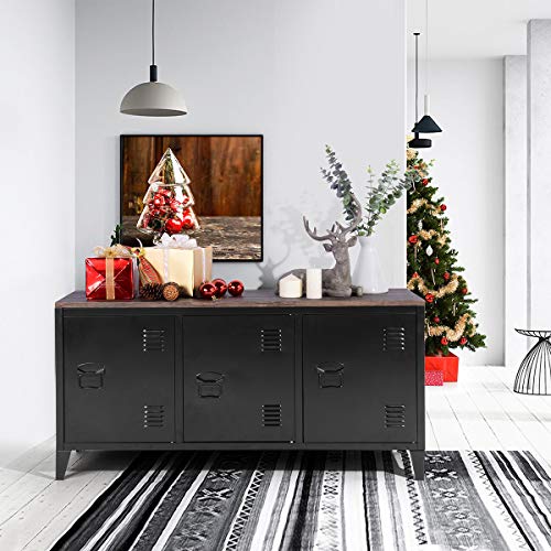 MEUBLE-COSY-Grand-Espace-Armoire-mtallique-Armoire-de-rangement-en-mtal--3-couches-3-Portes-Mtal-Meuble-de-Bureau-Armoire-Buffet-de-rangement-Meuble-Tlvision-0-0