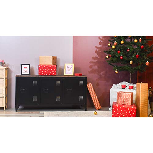 MEUBLE-COSY-Grand-Espace-Armoire-mtallique-Armoire-de-rangement-en-mtal--3-couches-3-Portes-Mtal-Meuble-de-Bureau-Armoire-Buffet-de-rangement-Meuble-Tlvision-0-2