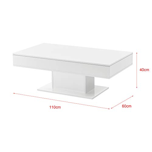 encasa-Table-Basse-de-Salon-Styl-avec-2-Espaces-de-Rangement-Intrieurs-Design-Panneau-de-Particules-40-x-110-x-60-cm-0-1