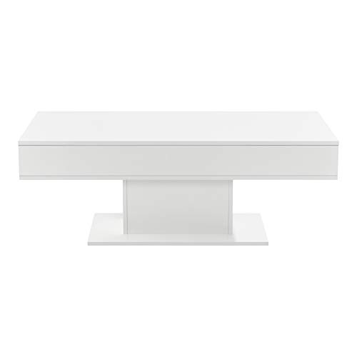 encasa-Table-Basse-de-Salon-Styl-avec-2-Espaces-de-Rangement-Intrieurs-Design-Panneau-de-Particules-40-x-110-x-60-cm-0-2