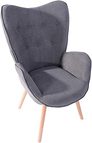 MEUBLE-COSY-Grand-Fauteuil-au-style-scandinave-avec-un-revtement-en-tissu-rose-0