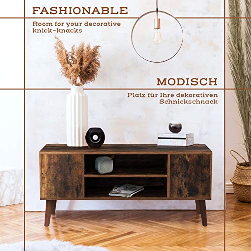 MIADOMODO-Meuble-TV-de-Style-Industriel-110x50x40cm-avec-2-Compartiments-Ouverts-et-2-Portes-Marron-Rustique-Armoire-Table-Basse-Salon-Chambre-Bureau-Support-de-tlvision-Banc-TV-0-2