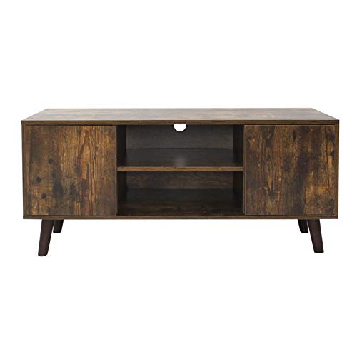 MIADOMODO-Meuble-TV-de-Style-Industriel-110x50x40cm-avec-2-Compartiments-Ouverts-et-2-Portes-Marron-Rustique-Armoire-Table-Basse-Salon-Chambre-Bureau-Support-de-tlvision-Banc-TV-0