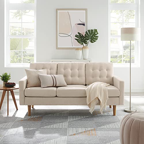 VASAGLE-Canap-Salon-Sofa-Rembourr-Moderne-Surface-Douce-pour-Petit-Espace-Dortoir-Cadre-et-Pieds-en-Bois-Massif-0-1