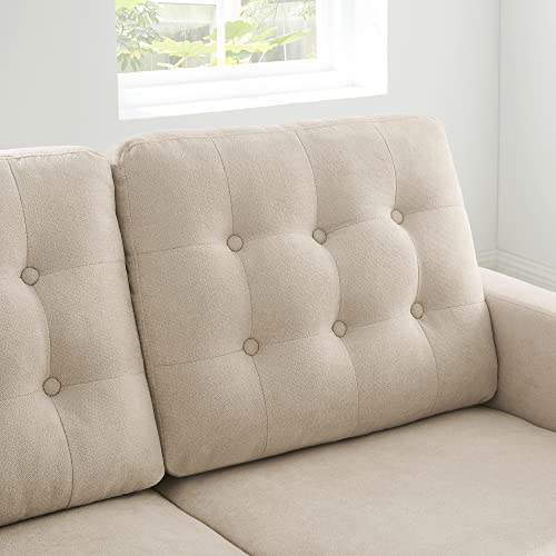 VASAGLE-Canap-Salon-Sofa-Rembourr-Moderne-Surface-Douce-pour-Petit-Espace-Dortoir-Cadre-et-Pieds-en-Bois-Massif-0-2