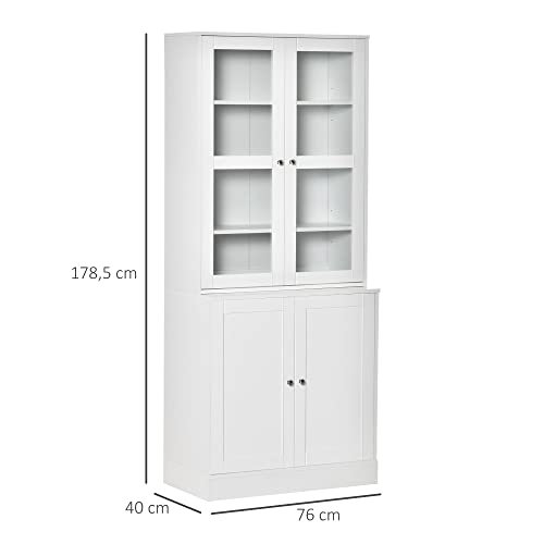 HOMCOM-Bibliothque-vitrine-multi-rangement-2-portes-verre-2-portes-bois-4-tagres-rglables-MDF-blanc-0-1
