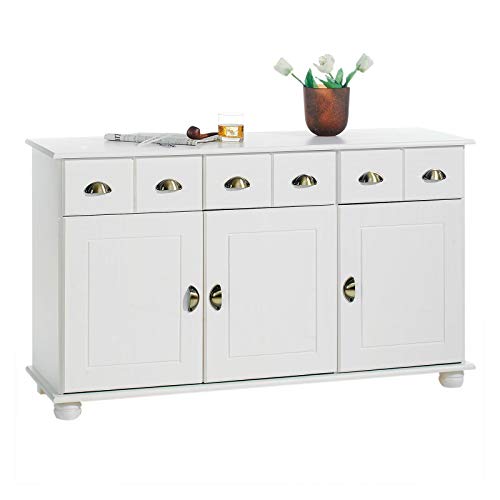 IDIMEX-Buffet-Colmar-Commode-bahut-vaisselier-Meuble-Bas-Rangement-avec-3-tiroirs-et-3-Portes-battantes-en-pin-Massif-0