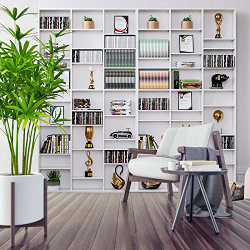 Support-CD-Rglable-en-Hauteur-tagre-DVD-190cm-Bibliothque-Systme-dtagre-Sparateur-de-Pice-avec-27-Compartiments-0-2