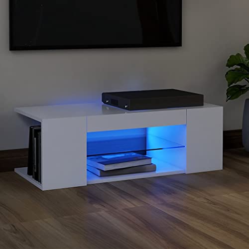 vidaXL-Meuble-TV-avec-Lumires-LED-Armoire-Basse-Divertissement-Multicolore-0-0