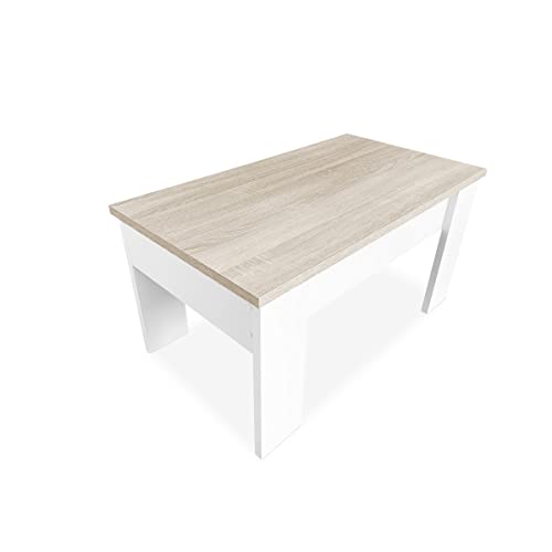 Durmete-Online-0-Table-Basse-relevable-Table-de-Salon-ou-Salle--Manger-Finition-Blanche-avec-Couvercle-Cambria-Dimensions-90-x-50-x-46-x-57-cm-0-0