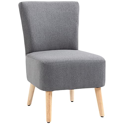 Fauteuil-Lounge-Design-scandinave-Pieds-effils-Bois-Massif-hva-revtement-Tissu-Polyester-Aspect-Lin-Gris-0