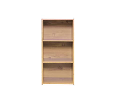 Movian-BibliothqueMeuble-dappoint-Armoire-de-rangement-empilable-3-niveaux-Design-Solide-Moderne-BureauChambreSalon-Module-Shelf-MDB-3-Brun-Clair-0-0