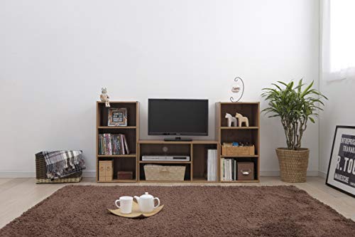 Movian-BibliothqueMeuble-dappoint-Armoire-de-rangement-empilable-3-niveaux-Design-Solide-Moderne-BureauChambreSalon-Module-Shelf-MDB-3-Brun-Clair-0-1