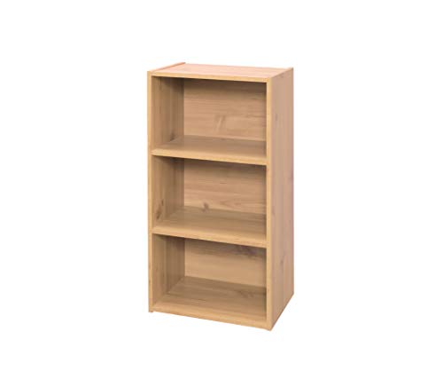 Movian-BibliothqueMeuble-dappoint-Armoire-de-rangement-empilable-3-niveaux-Design-Solide-Moderne-BureauChambreSalon-Module-Shelf-MDB-3-Brun-Clair-0