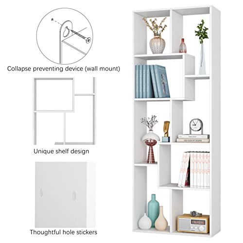 160cm-tagre-de-Livres-Bibliothque-Verticale-avec-8-Compartiments-Salon-Rangement-pour-Bureau-0-1