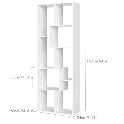 160cm-tagre-de-Livres-Bibliothque-Verticale-avec-8-Compartiments-Salon-Rangement-pour-Bureau-0-2
