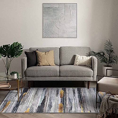 Calore-Tapis-Salon-Gris-Tapis-Chambre-Tapis-Poils-Ras-Style-Moderne-Tapis-Grand-Tapis-de-Salon-Tapis--Rayures-Abstraites-0