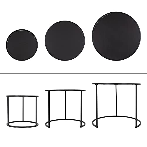 ML-Design-Set-3X-Tables-Gigognes-3-Tailles-35x32-cm45x39-cm55x45-cm-Plateau-Rond-Noir-MtalPanneau-Agglomr-MDF-Table-dAppoint-Embotable-Style-Industriel-Table-Decorative-de-Canap-Salon-0-0