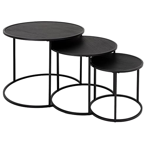 ML-Design-Set-3X-Tables-Gigognes-3-Tailles-35x32-cm45x39-cm55x45-cm-Plateau-Rond-Noir-MtalPanneau-Agglomr-MDF-Table-dAppoint-Embotable-Style-Industriel-Table-Decorative-de-Canap-Salon-0