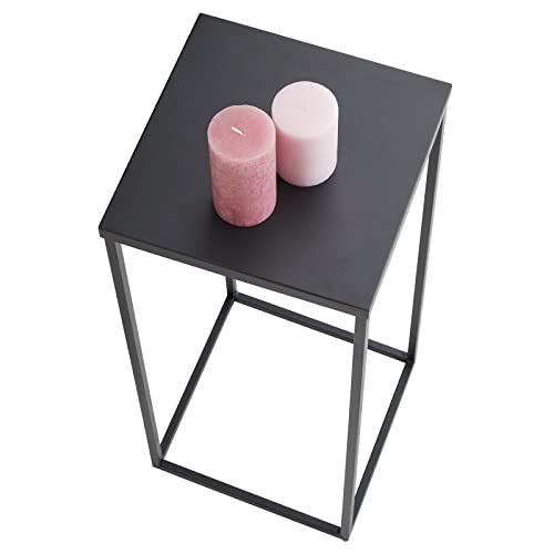 IDIMEX-Table-dappoint-Flora-sellette-Bout-de-canap-Style-Industriel-Plateau-carr-de-30-x-30-cm-Structure-en-mtal-de-Coloris-Noir-0-0