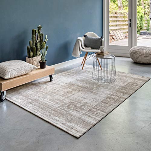 LIFA-LIVING-Tapis-Salon-en-Laine-Tapis-de-Design-Vintage-Tapis-Fait-Main-Salon-Chambre-Salle-a-Manger-Entree-Couleur-Crme-133-x-200-cm-0-1