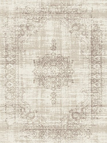 LIFA-LIVING-Tapis-Salon-en-Laine-Tapis-de-Design-Vintage-Tapis-Fait-Main-Salon-Chambre-Salle-a-Manger-Entree-Couleur-Crme-133-x-200-cm-0