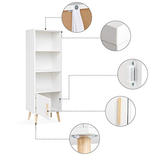 Meerveil-Buffet-Bibliothque-Meuble-de-Rangement-pour-Salon-Chambre-Blanc-0-1