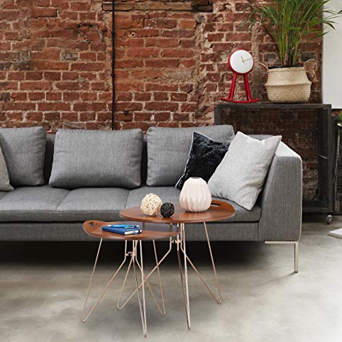 Relaxdays-Tables-dappoint-gigognes-lot-de-2-en-bois-cadre-mtal-design-rtro-noyer-table-basse-moderne-canap-marron-0-0