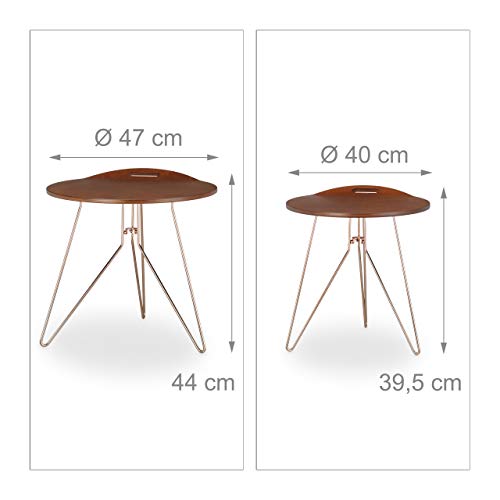 Relaxdays-Tables-dappoint-gigognes-lot-de-2-en-bois-cadre-mtal-design-rtro-noyer-table-basse-moderne-canap-marron-0-2
