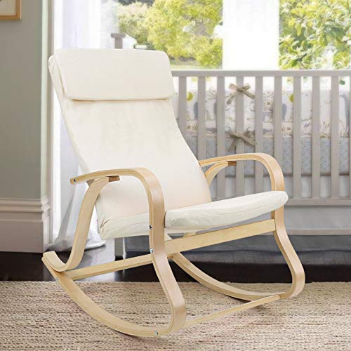 SONGMICS-Fauteuil--Bascule-en-Bois-de-Bouleau-Chaise-berante-avec-Oreiller-Housse-en-Coton-Capacit-de-Charge-120-kg-Beige-LYY30M-0-2