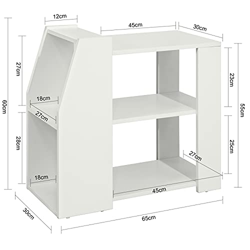 SoBuy-Bout-de-Canap-Table-Caf-Table-dAppoint-Meuble-de-Rangement-Multifonctionnel-avec-3-Etagres-et-2-Compartiments-Ouverts-65x30x60-cm-FBT104-W-0-2