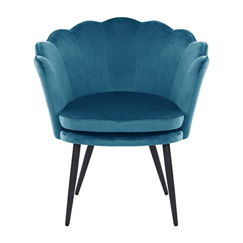 Wolmics-Fauteuil-Velours-de-Salon-Chambre-Chaise-Velours-en-Forme-de-FleurFauteuil-pour-la-Coiffeuse-avec-Pieds-en-Mtal013-0-2
