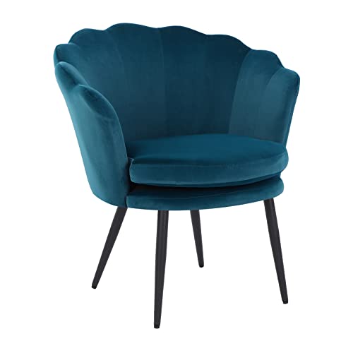 Wolmics-Fauteuil-Velours-de-Salon-Chambre-Chaise-Velours-en-Forme-de-FleurFauteuil-pour-la-Coiffeuse-avec-Pieds-en-Mtal013-0