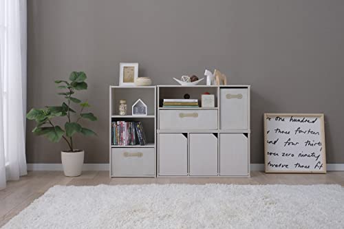 Iris-Ohyama-Meuble-tvMeuble-tv-scandinave-Meuble-teleMeuble-TV-en-bois-Modulable-Solide-Design-BureauChambreSalon-Module-Shelf-MDB-3S-Chne-Blanc-0-1