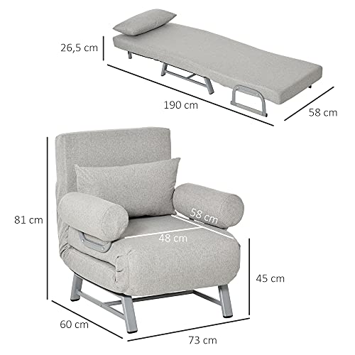 HOMCOM-Fauteuil-chauffeuse-canap-lit-Convertible-inclinable-1-Place-Grand-Confort-Coussin-lombaires-accoudoirs-pitement-mtal-Lin-0-1