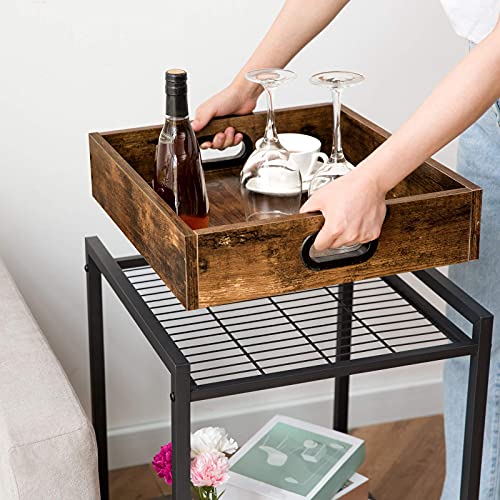 HOOBRO-Table-de-Chevet-Table-dAppoint-Bout-de-Canap-Plateau-Amovible-et-tagre-de-Rangement-Style-Industriel-pour-Salon-Chambre-Structure-et-Stable-Marron-Rustique-EBF45BZ01-0-1