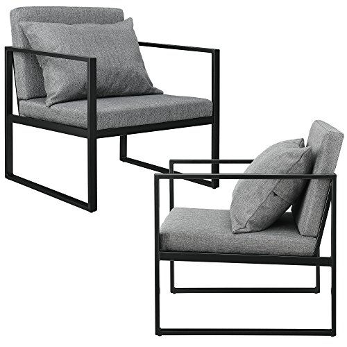 Lot-de-2-Fauteuils-Design-de-Salon-avec-Accoudoirs-Sige-et-Dossier-Rembourrr-Armature-Solide-Housse-en-Polyester-70-x-60-x-60-0