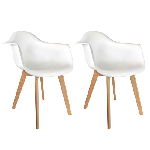 THE-HOME-DECO-FACTORY-HD3096-Lot-de-2-Fauteuils-Scandinave-Patchwork-Bois-Polyester-Multicouleur-62-x-6050-x-86-cm-0